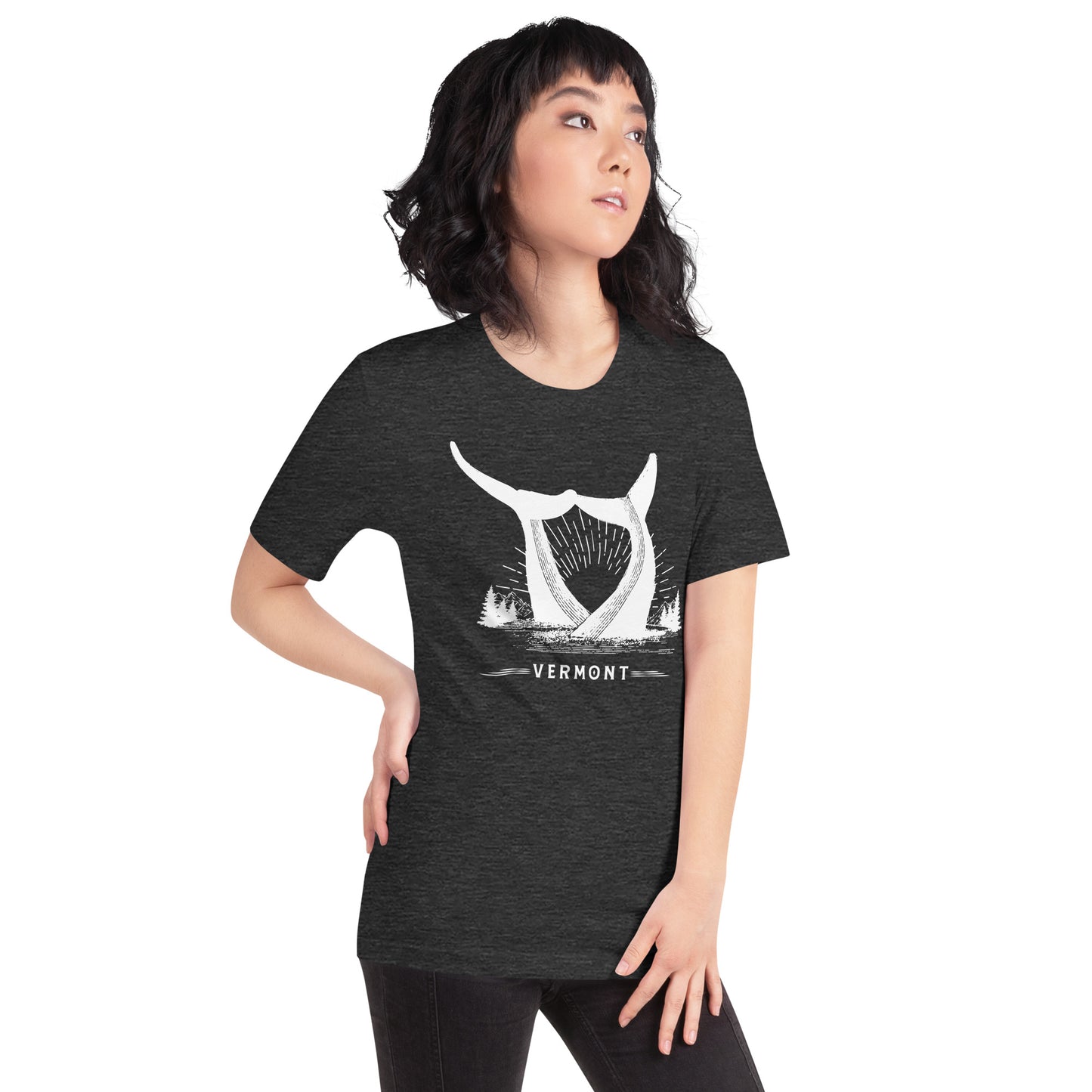 Whales Tails Vermont Unisex T-Shirt (Dark Colors)