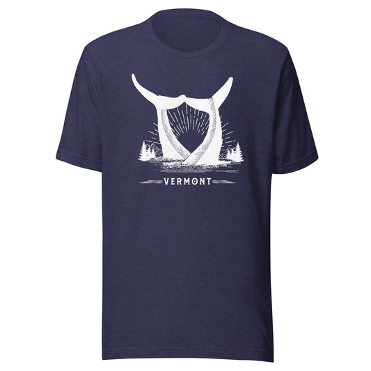 Whales Tails Vermont Unisex T-Shirt (Dark Colors)